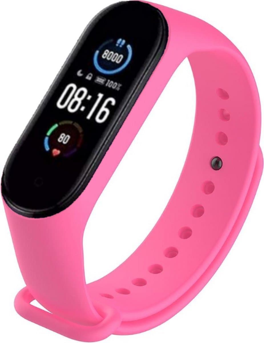 Kiraal Ultra - Smartwatch - Activity Tracker - Temperatuurmeter - Bloeddrukmeter - Hartslagmeter - Stappenteller - Horloge - Heren - Dames - Nederlandse Handleiding - Fel Roze