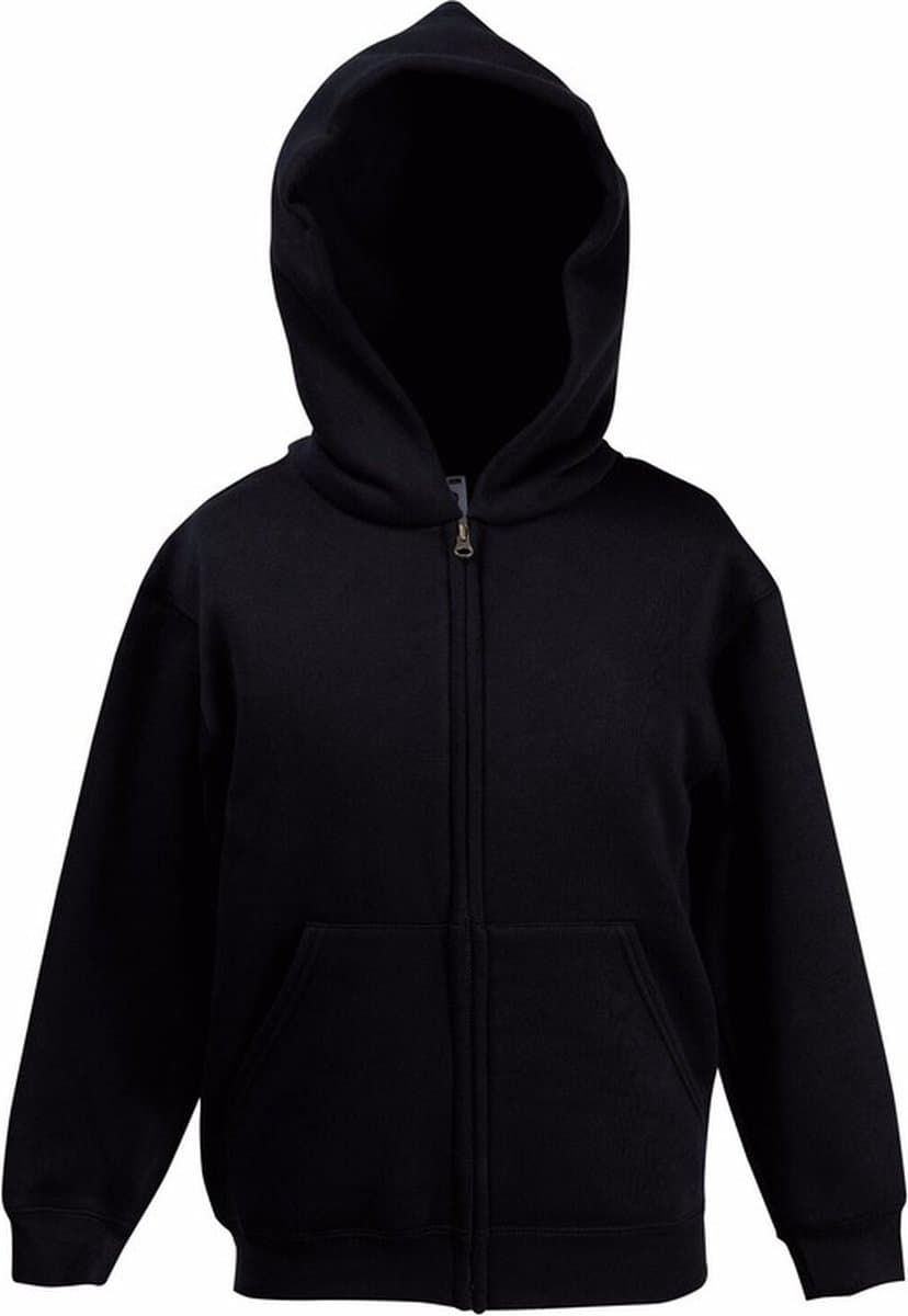 Zwart katoenmix vest met capuchon voor jongens 116 (5-6 jaar)