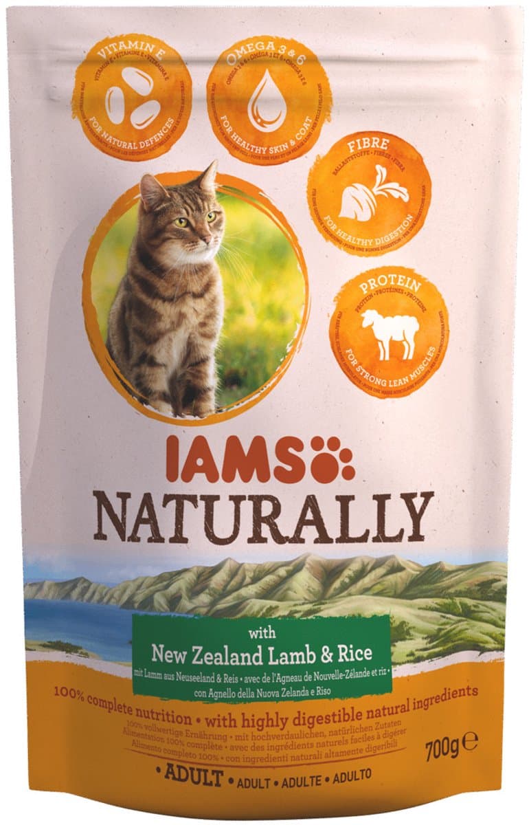 Iams Natuurlijk kattenvoer volwassen lam&rijst, [hoeveelheid]