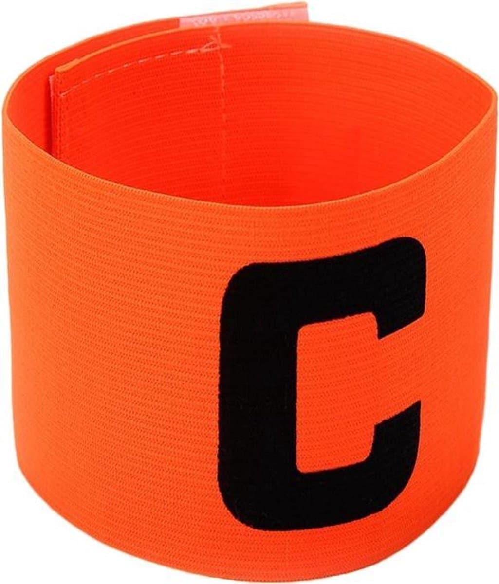 Scoby - Aanvoerdersband voor voetbal en hockey - Senior - C - Captain - Verstelbaar - Unisex - Oranje