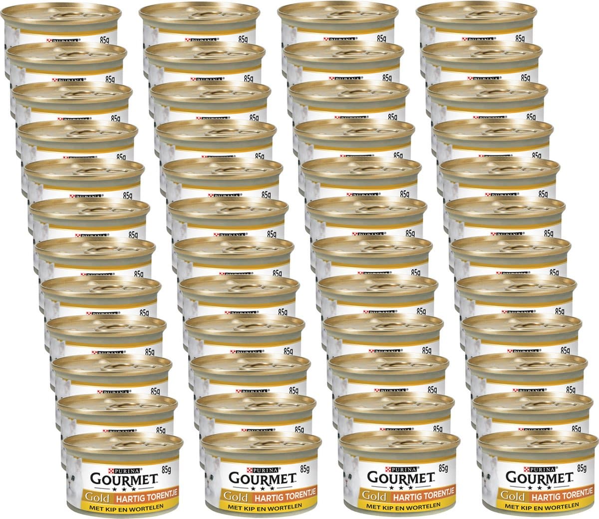Gourmet Gold Hartig Torentje 85 g - Kattenvoer - 48 x Kip&Wortel