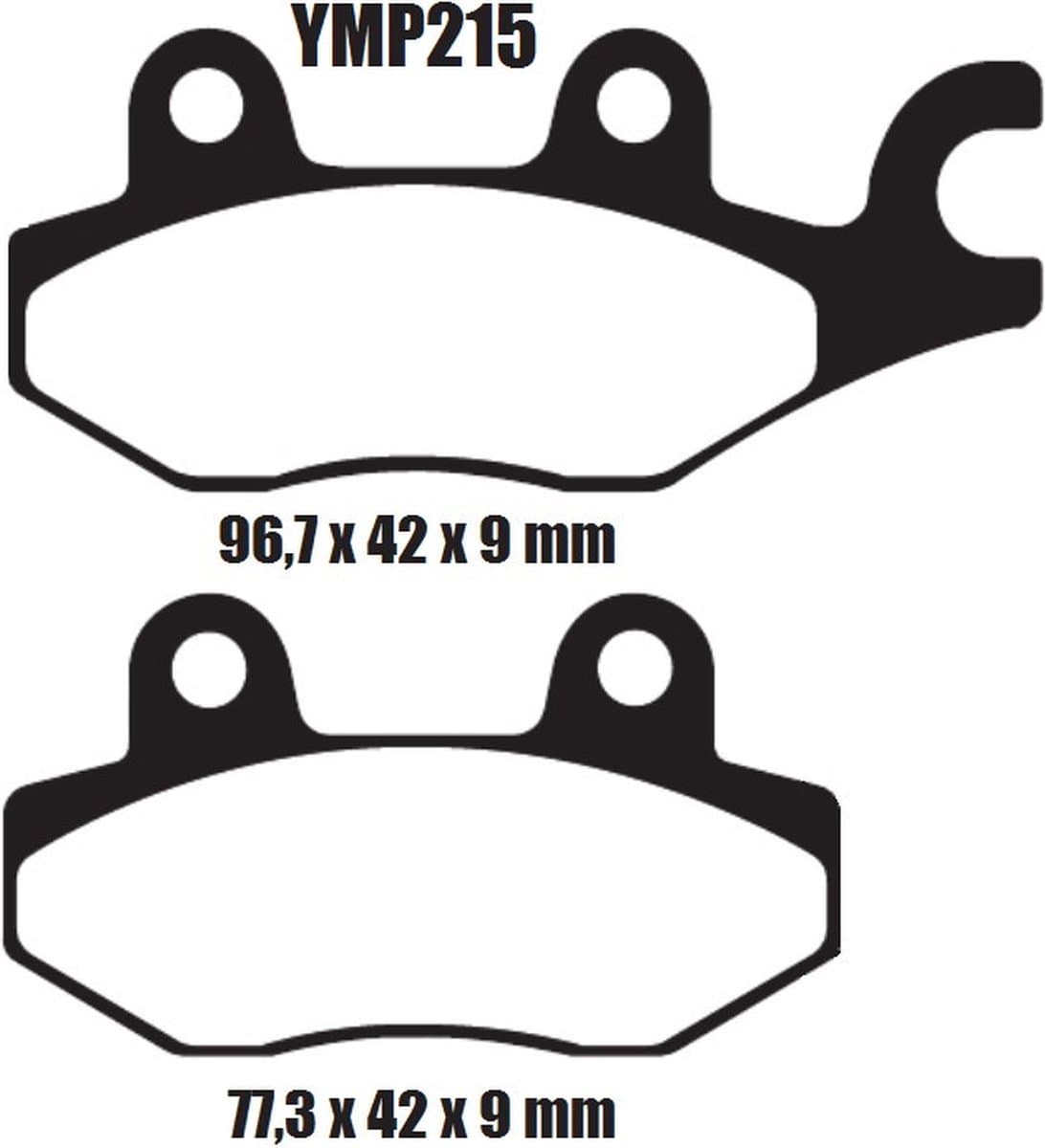 Motor remblokken achterzijde Triumph Daytona 900 1993 - 1996 YMP215 remblok rem achter