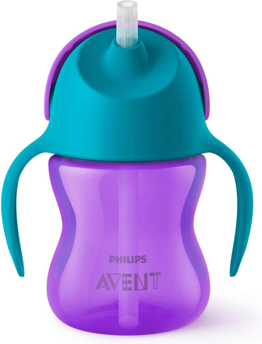 Philips Avent Drinkbeker met rietje - 9+ maanden - 1 stuk - Paars/Blauw - SCF796/02
