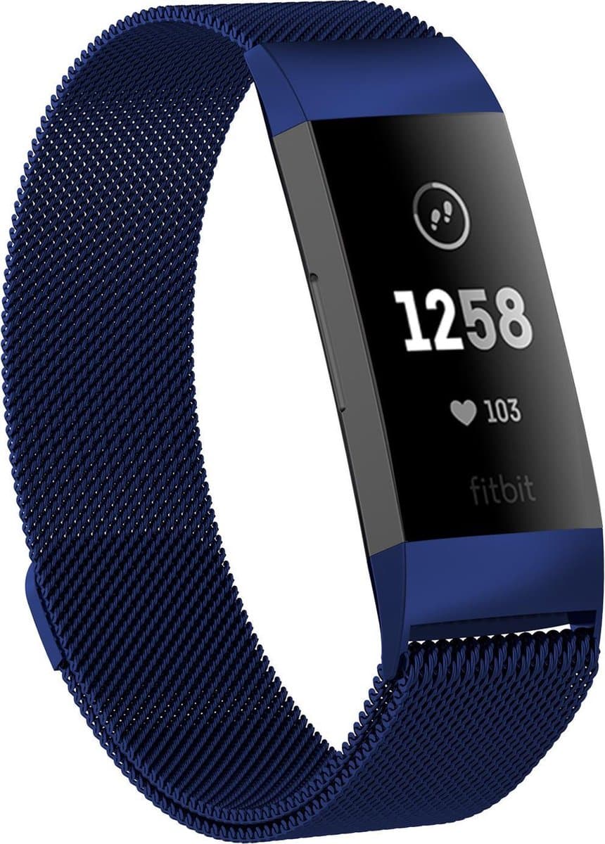 Milanees bandje - Fitbit Charge 3 & Charge 4 Bandje - Blauw