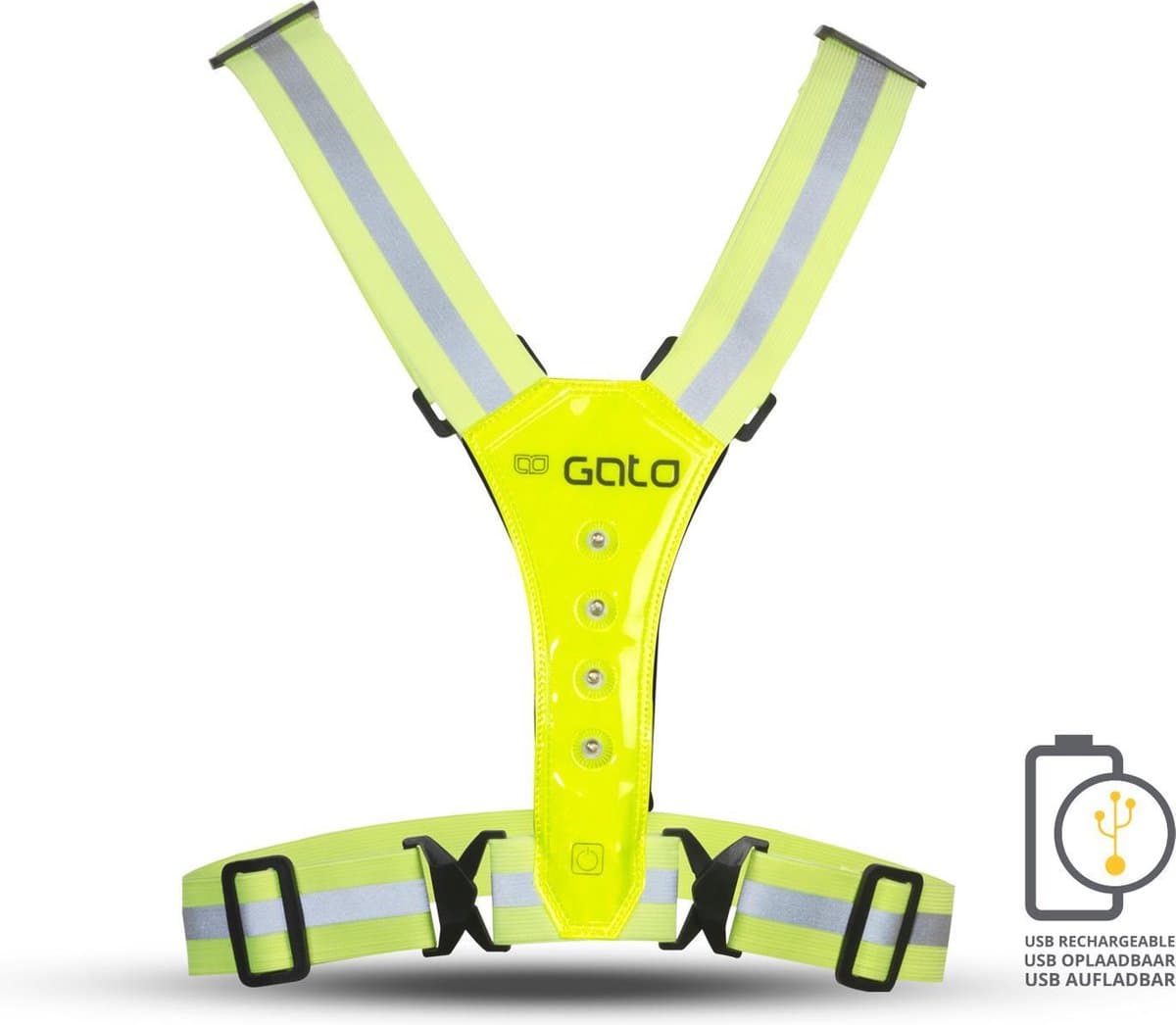 Gato Sports -  LED USB SPORT VEST  - USB - geel