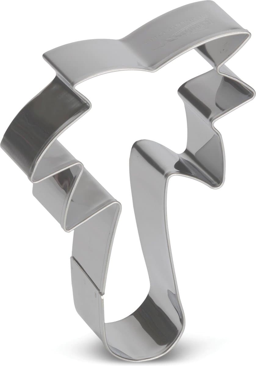 uitsteekvorm Palmboom 8 cm RVS zilver