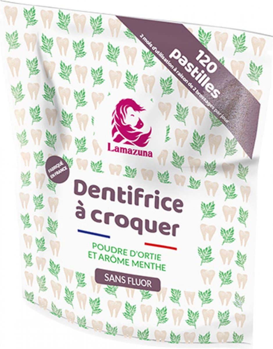 Lamazuna Toothpaste tablets greenfresh nettle mint bio 30 Gram