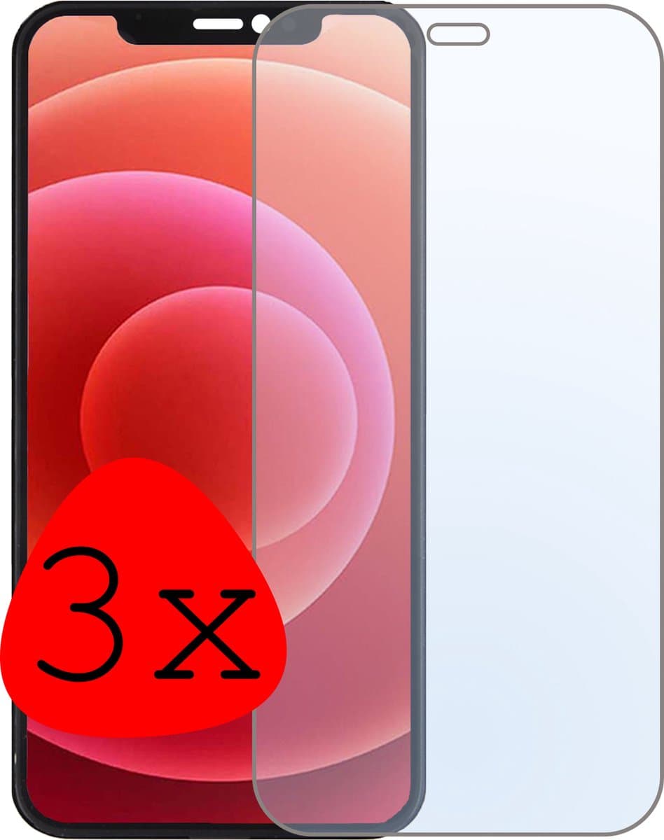 Screenprotector - 3 Stuks Geschikt voor Apple iPhone 12 Mini - Volledige Dekking - Beschermglas - Gehard Glas - Tempered Glass - Screen Protector