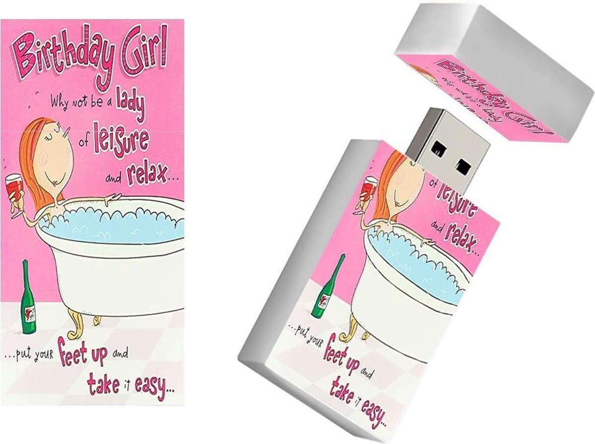 Leuke verjaardagscadeaus USB stick 128GB 3.0 cadeau voor vrouw model1052, verjaardagscadeau voor haar,