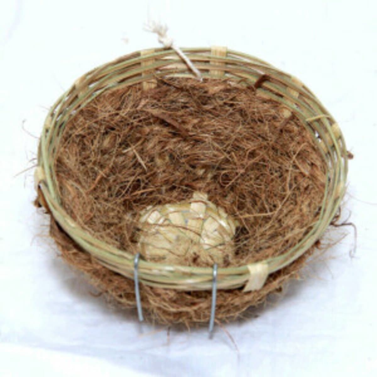 Grizo Nest - Open Riet + Kokos - Met Haken - 11cm