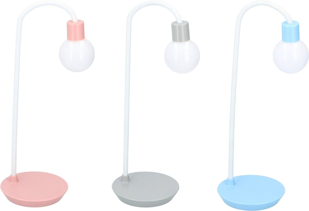 Grundig Bureaulamp - 12 x 35 CM - Flexibele Nek - Batterijen/ USB - Wit
