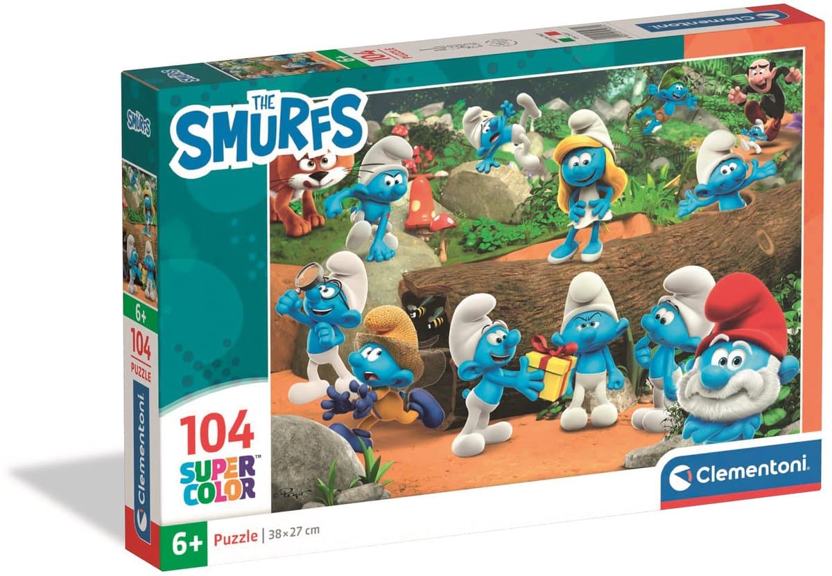 Clementoni De Smurfen puzzel - 104 stuks, 37,9 x 26,9 cm