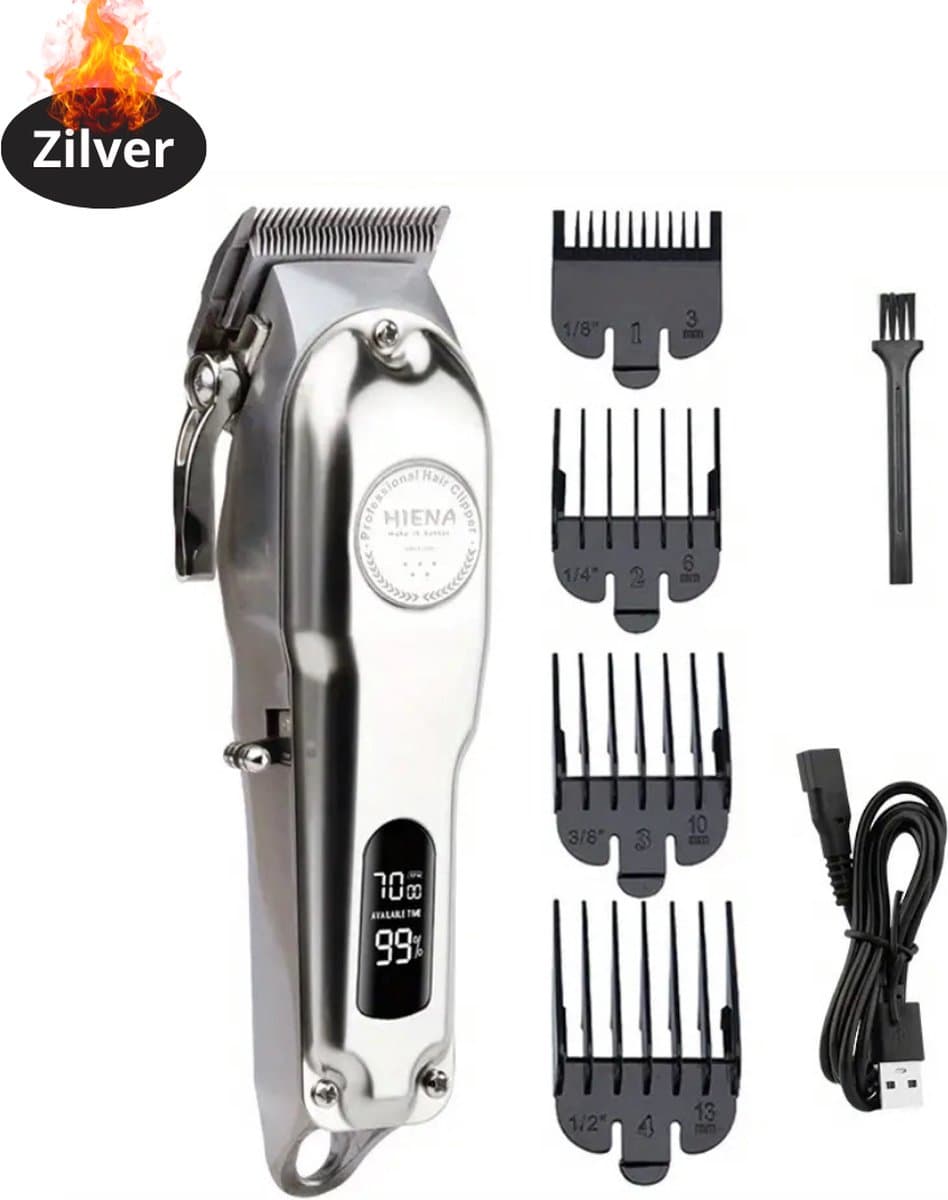 Nivard Tondeuse - Bodygroomer Mannen - Scheerapparaat - Baardtrimmer - Zilver