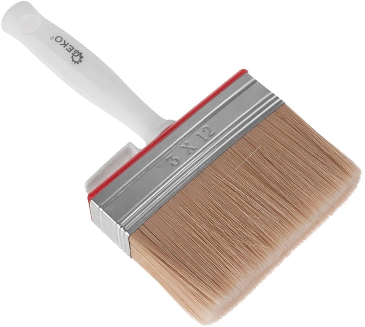 GEKO Blokkwast - 130 mm - Synthetische en natuurlijke vezels - Houten handvat