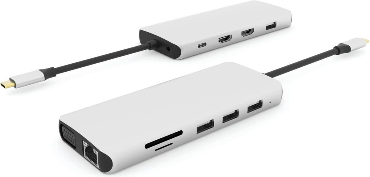 eSTUFF ES623009 interface hub USB 3.2 Gen 1 (3.1 Gen 1) Type-C 5000 Mbit/s Grijs