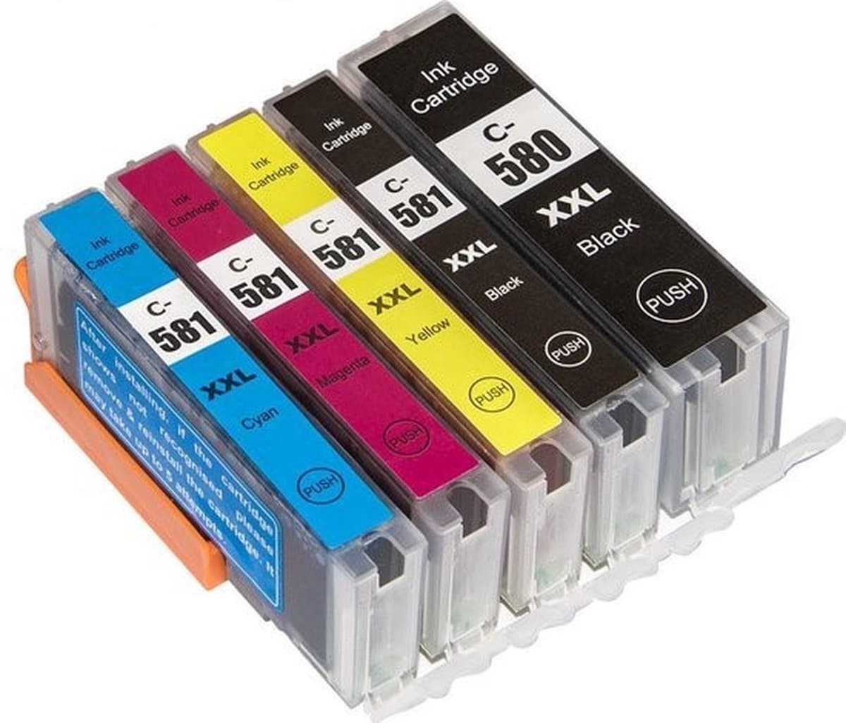 Inktcartridge Geschikt voor Canon 580/581 - Multipack 5 stuks