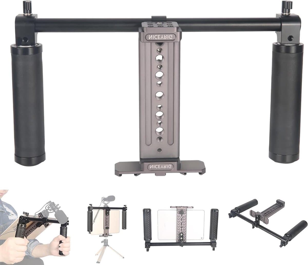 Stabiliseer en bescherm je iPad Mini 7.9"/iPad 9.7"/iPad 10.5" met een multifunctionele handgreep voor optimale grip en gebruiksgemak