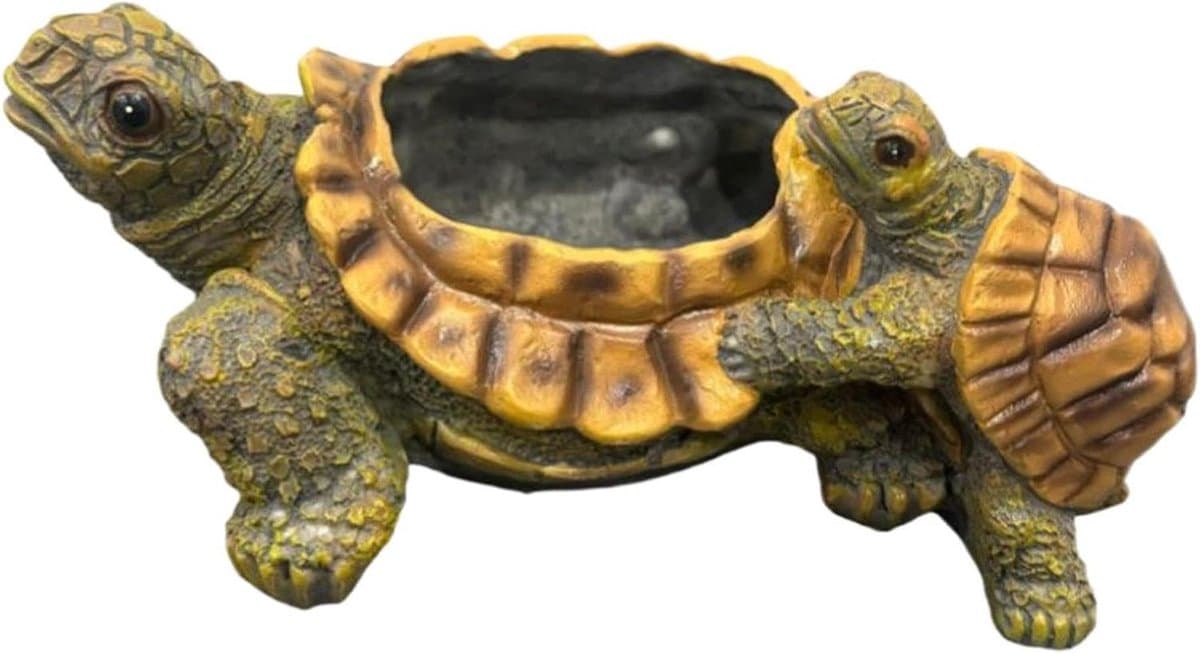 Schildpad Plantenpot - Tuinvaas Decoratie - Planten Decoreren - Aantrekkelijk Ontwerp - 16x12x8 cm - Niet gespecificeerd
