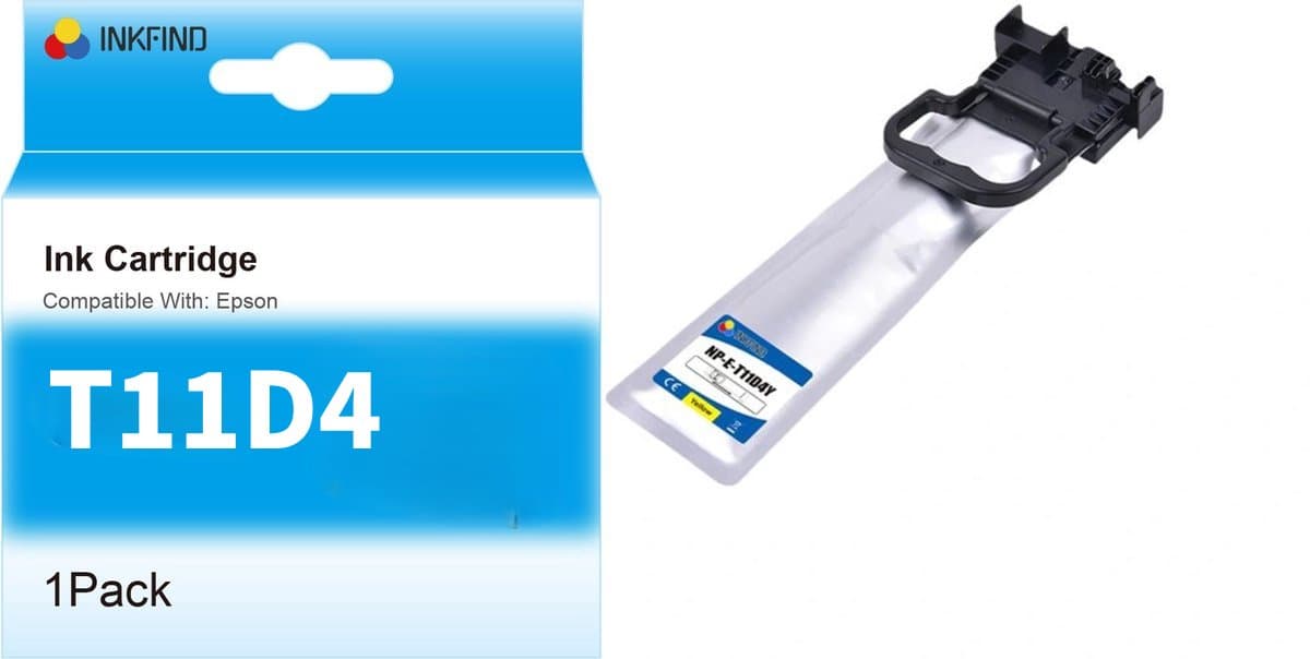INKFIND T11D Geel Inktcartridge compatibel met Epson T11D (T11D4) Hoge Capaciteit - 1-pack Geel*1