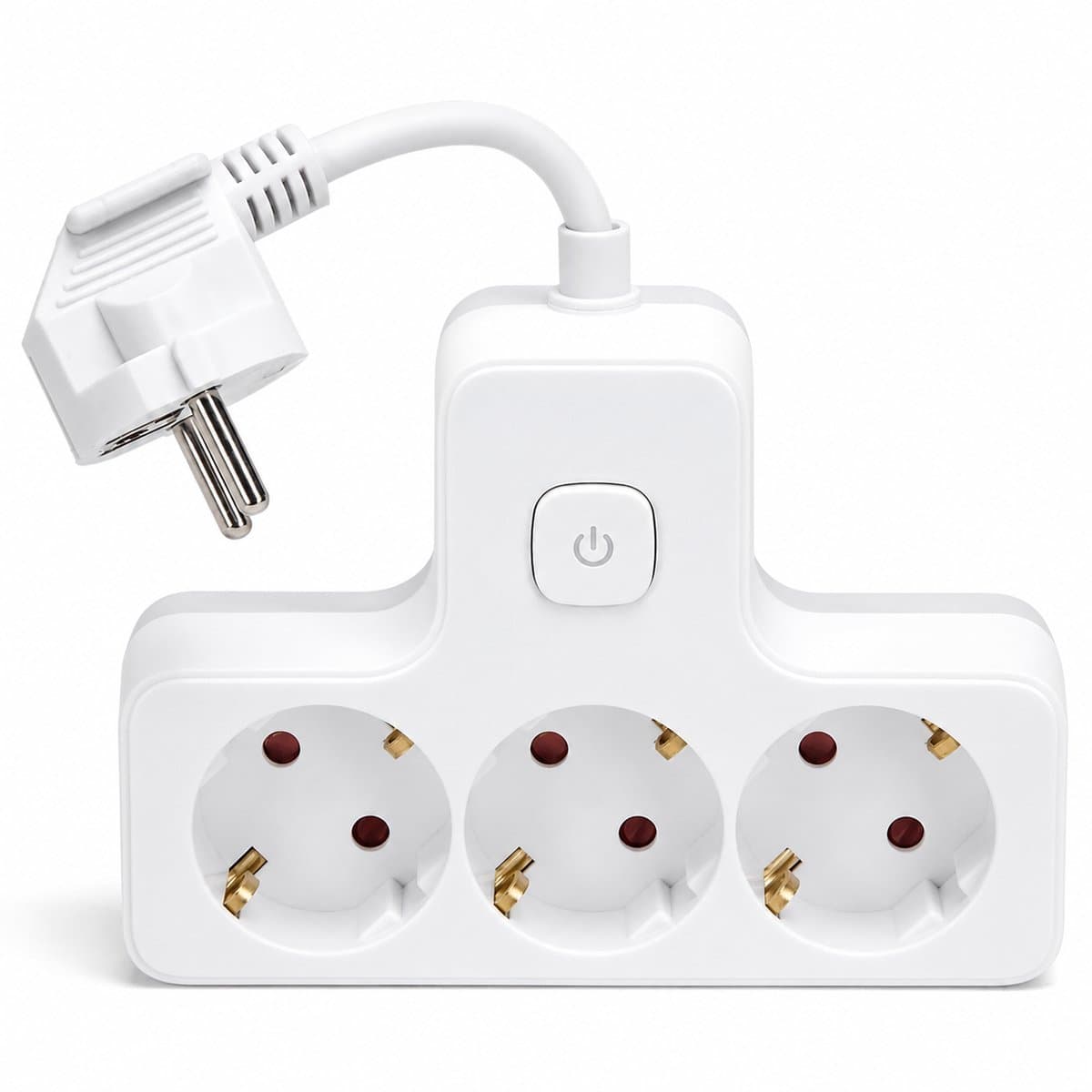 Aigostar Power strip with cord/German 3-way/3G1.0mm2/5cm/Short wire/With square switch