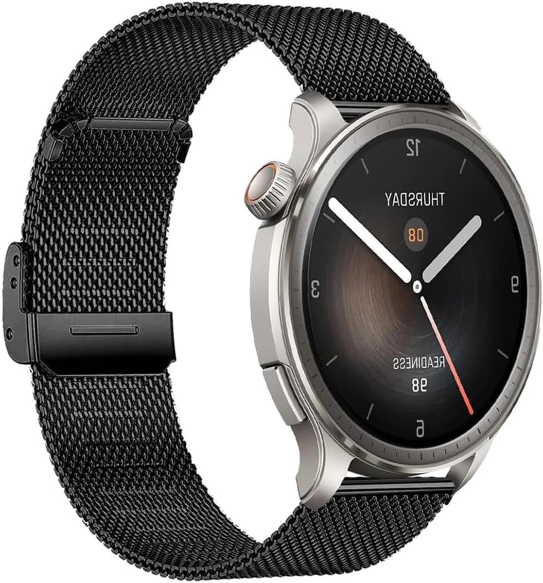 Stainless Steel Vervangarmband 22mm voor Smartwatches zoals Bip 5, GTR 4 en Cheetah Pro, Duurzaam en Stijlvol Ontwerp