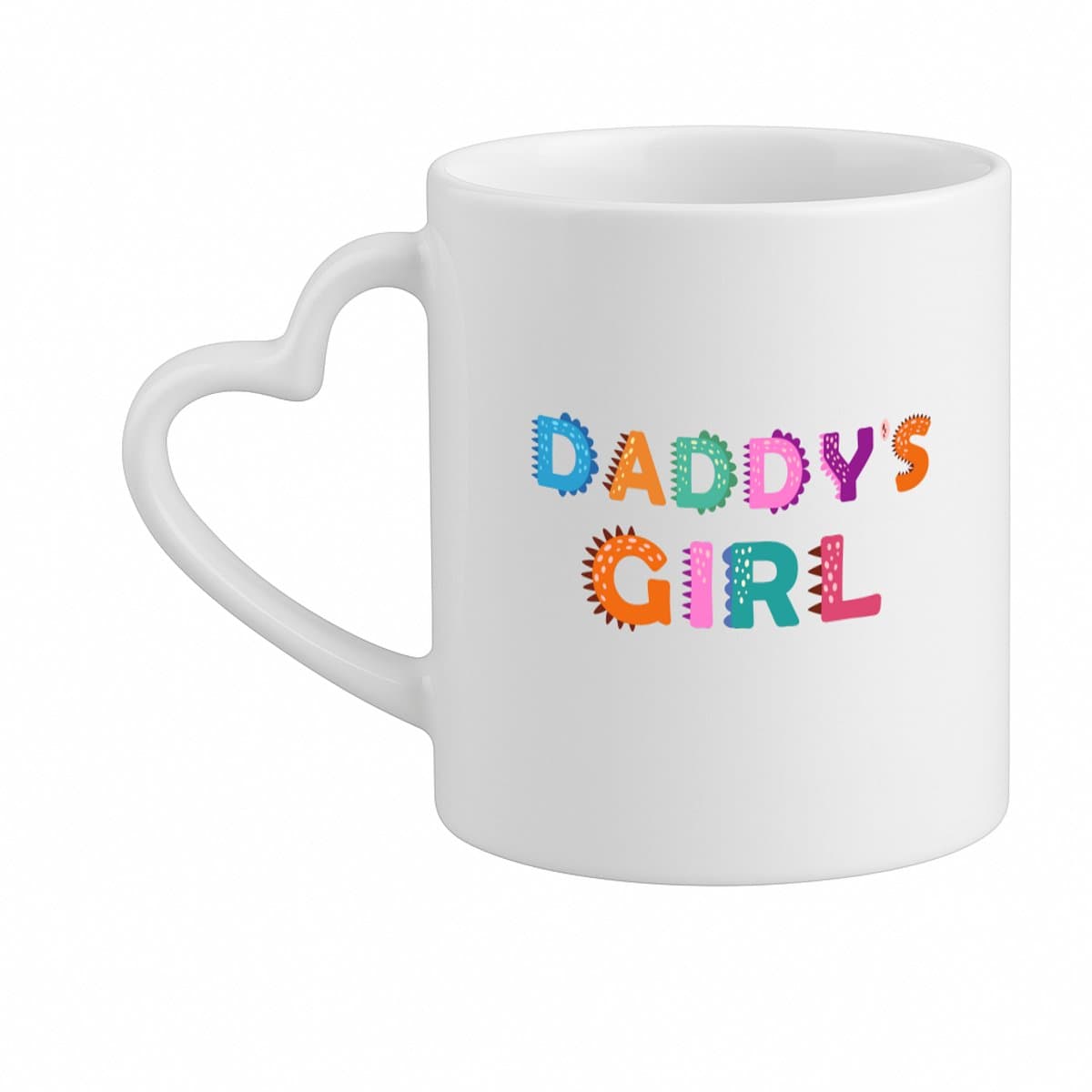 Hacebo® - Daddy's girl koffiebeker met hart oor wit - Vader - vaders meisje - thee mok - koffie beker - Vaderdag cadeautje - Cadeau voor papa - Verjaardag - Geschenk - Cadeau - Gift - koffiemok - 330 ML