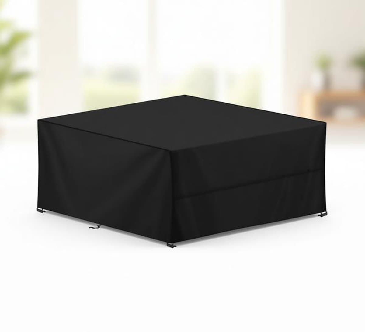 ElleMooi Waterdichte Tuintafelafdekking 420D Oxford-Stof - 220x220x85cm - Zwart