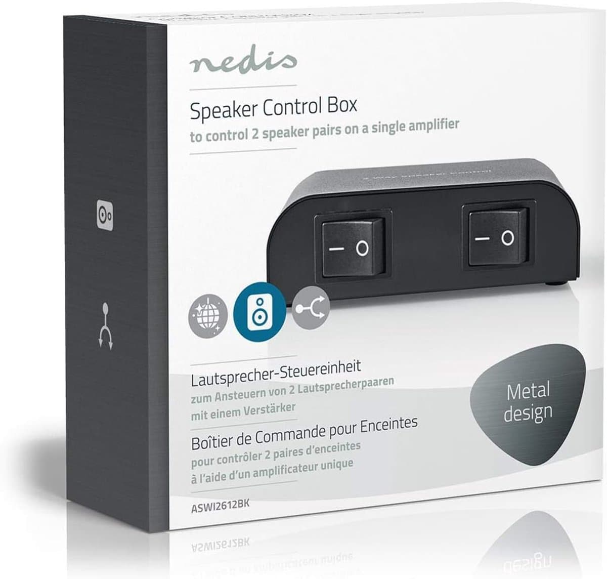 Luidspreker Schakelaar Selector Box voor 2 Paar Speakers (4-16 Ohm, 150W)