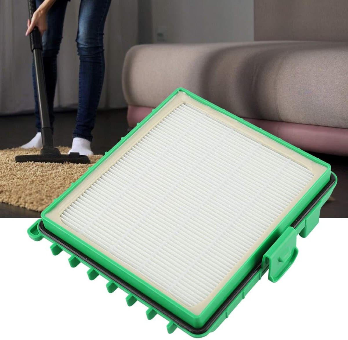 Dailygoods- Stofzuigerfilter Milieuvriendelijk - HEPA-filter - Geschikt voor RO4421/RO4427 - Actieve kool - Eenvoudig te installeren - 172 x 160 x 40 mm
