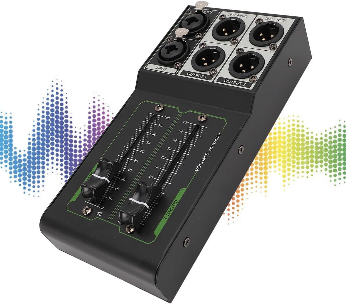 Dailygoods- Volumeregelaar Volledig Metaal - Passieve Luidsprekervolumeregelaar - Stereovolumeregelaar - 70 Mm Fader - Geluidsuitvoer - Duurzaam en Interferentiebestendig - Geluidsregelaar