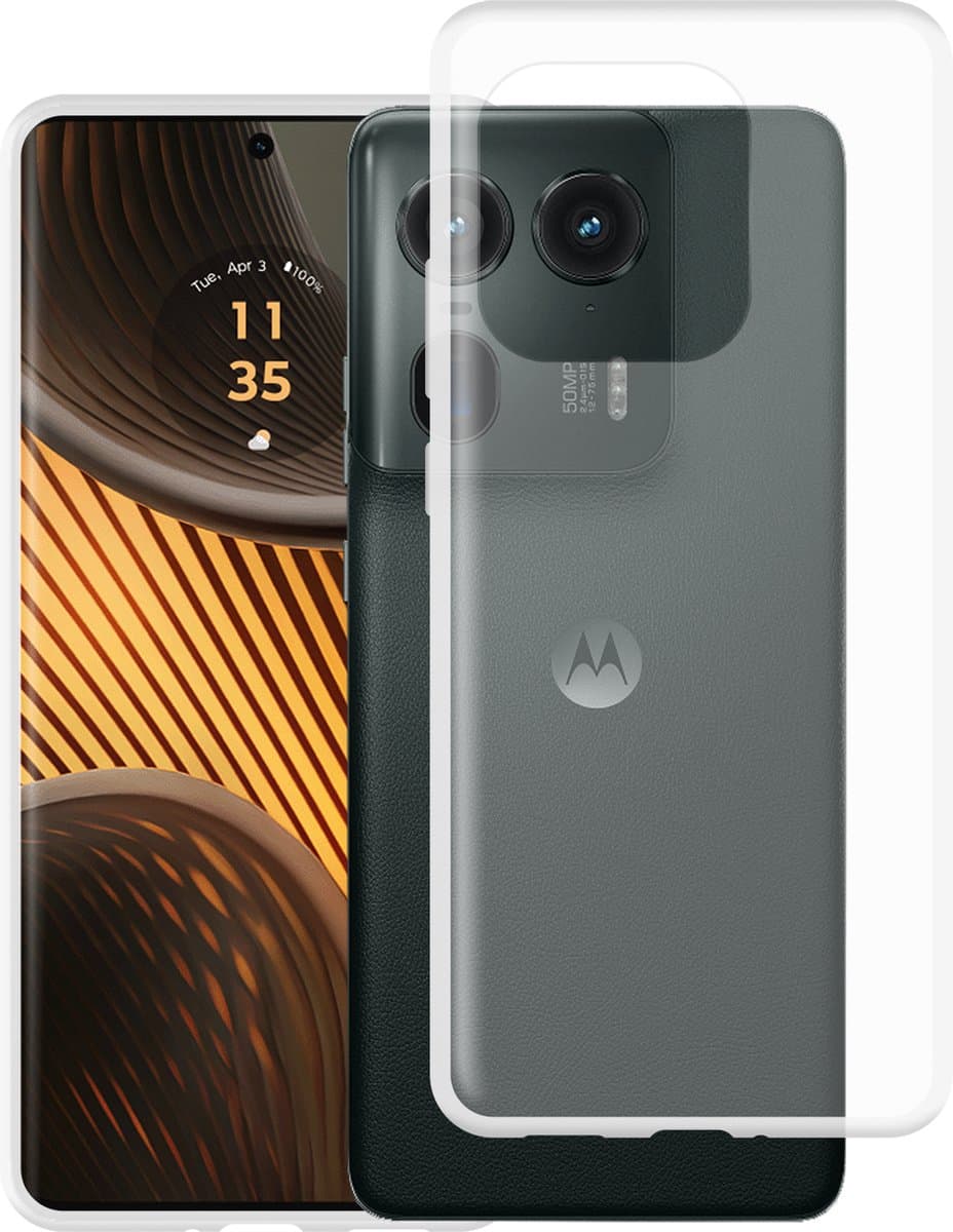 Just in Case hoesje geschikt voor Motorola Edge 50 Ultra (5G) Hoesje Siliconen - Flexibele Case - Transparant