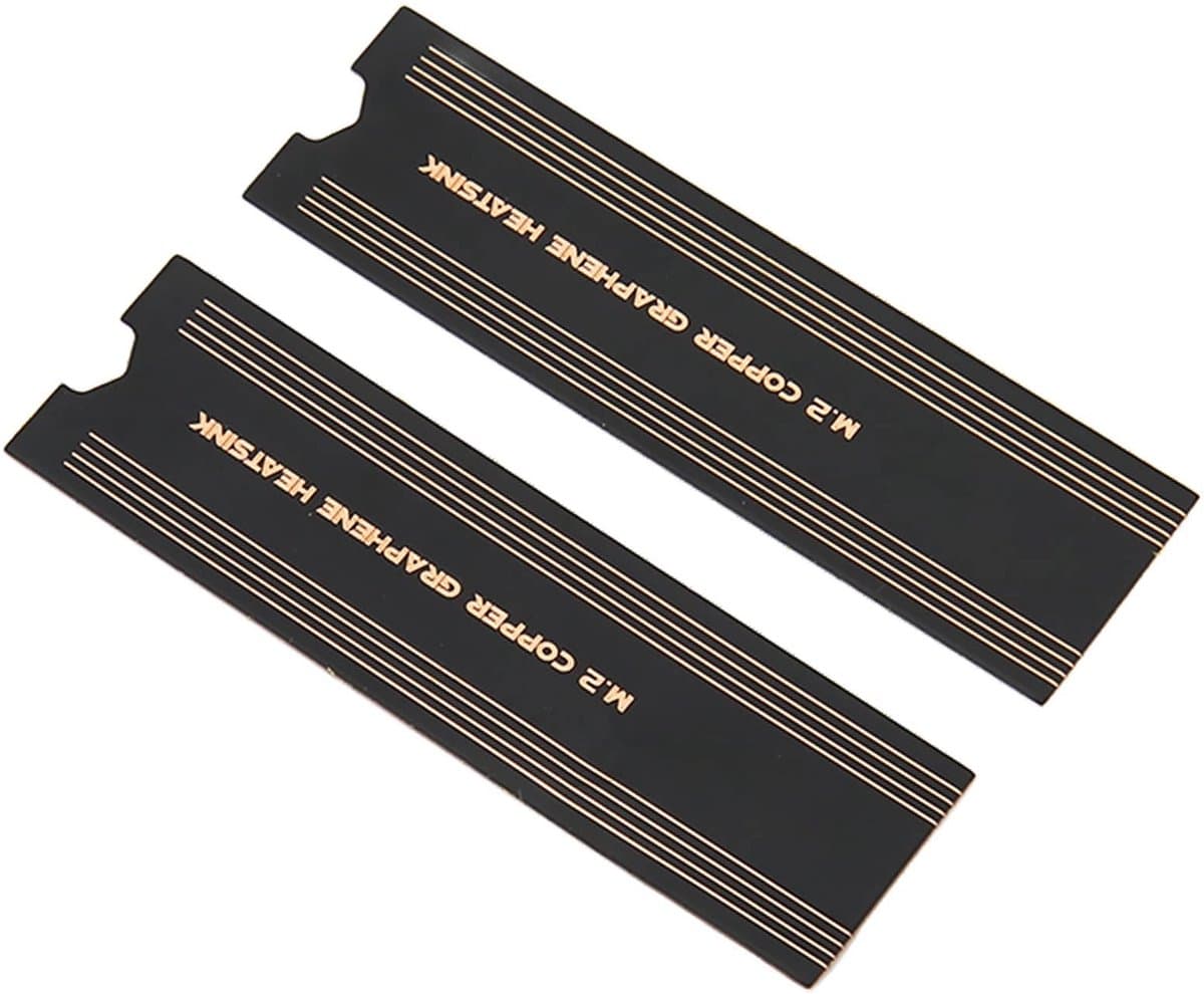 Dailygoody - M.2 SSD Koellichaam - Thermisch Geleidende Materiaal - 2 Stuks - Grafeen en Koper - Verbeterde Koeling - Geschikt voor Laptopgeheugen - G