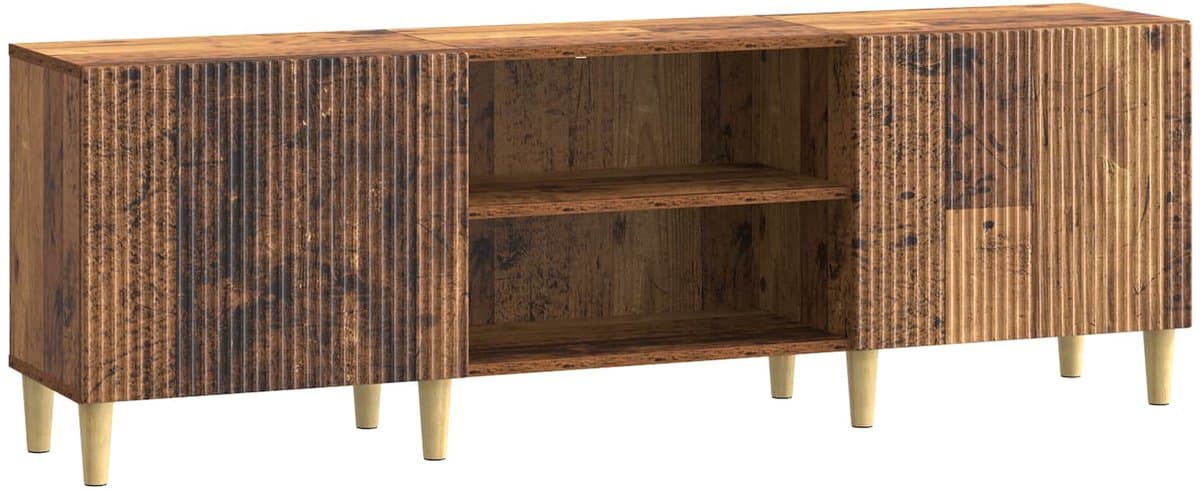 vidaXL - TV - Kast - Oud - hout - 150 - x - 31 - x - 50 - cm - Bewerkt - hout