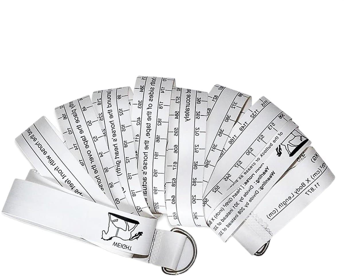 Gewichtsband Paard - Meetlint Dier - Gezondheid Monitoren - Nauwkeurige Metingen - 250 cm - Afbeelding