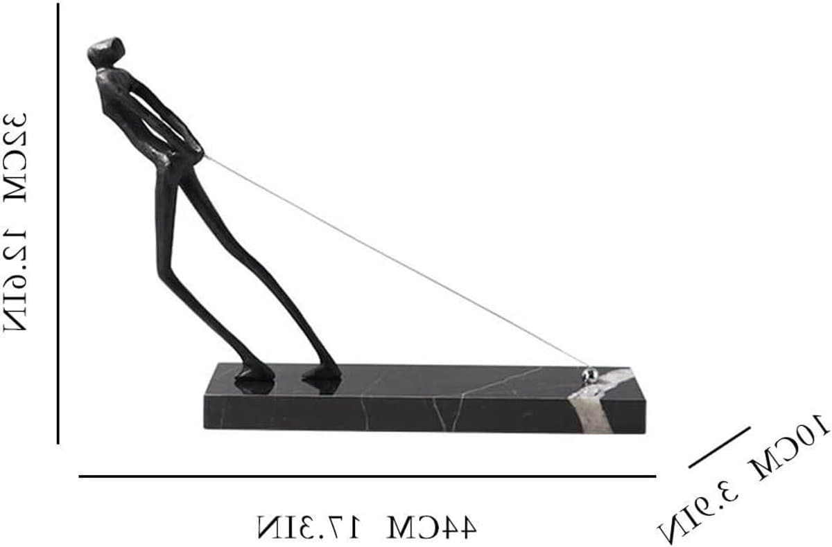Moderne kunst ambachten - Metalen marmeren touw - Desktop decoratie - Eenvoudige stijl - 44x10x32 cm - Niet gespecificeerd