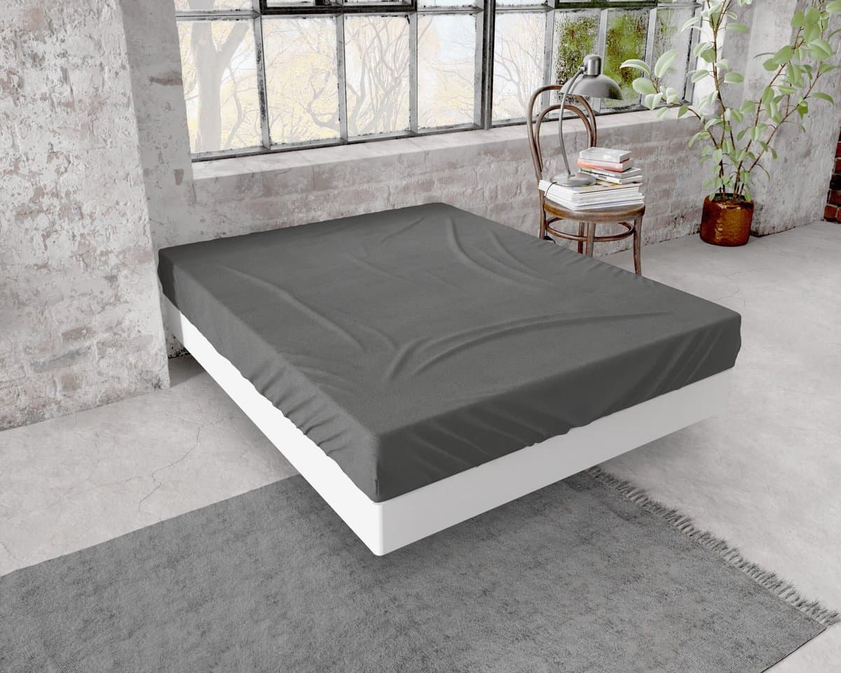 Dreamhouse Flanel Hoeslaken Premium - 180 x 200/210 - Antraciet