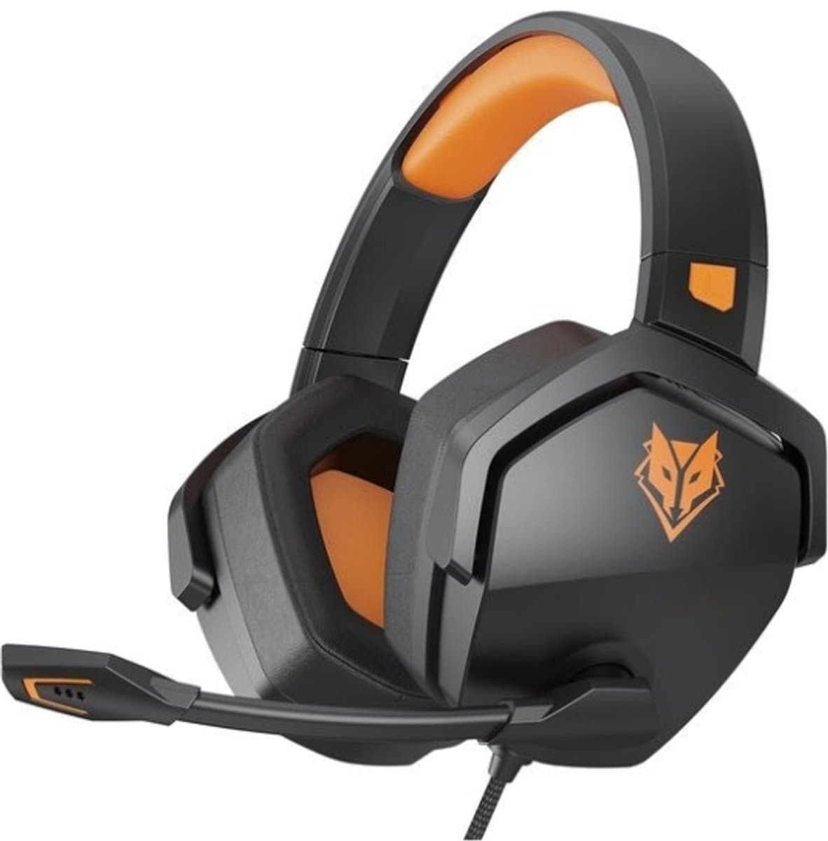 Intelectro Gaming Headset - Ervaar Gaming op een Geheel Nieuw Niveau! - Noise Cancelling - Geschikt voor PS4/Xbox 1/PC/Nintendo Switch - Zwart/Oranje - Levering Sneller dan Aangegeven!