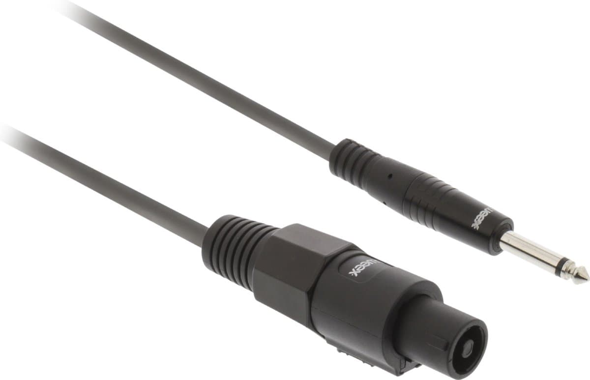 Sweex Luidsprekerkabel Speaker 2-Pins Female - 6.35 mm Male 3.0 m Donkergrijs