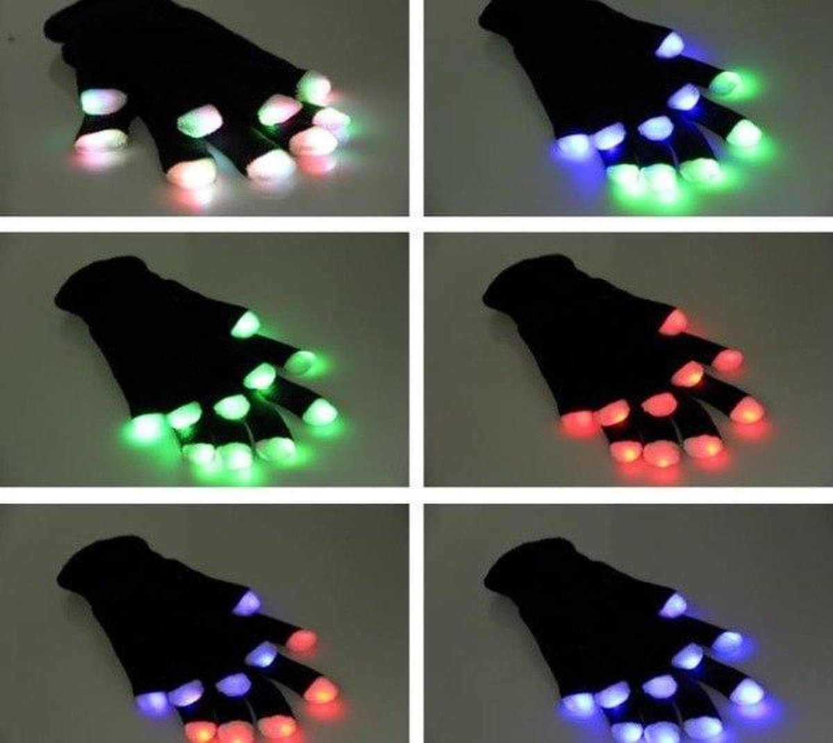 Wantohave LED Handschoenen - Lichtgevende handschoenen met licht - Zwart
