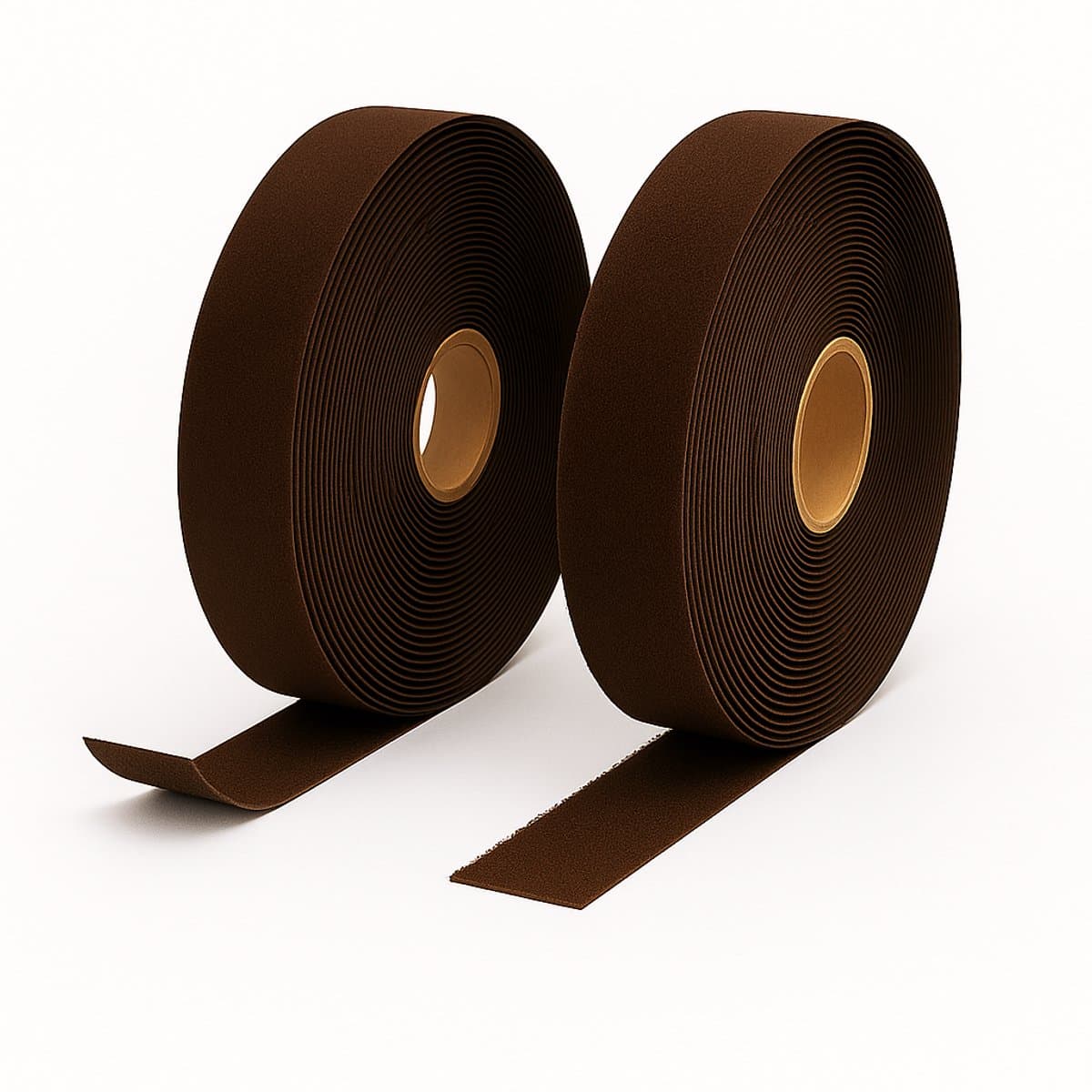 Klittenband Naaibaar 30mm - 25 Meter - Haak + Lus – Bruin – Bodutex