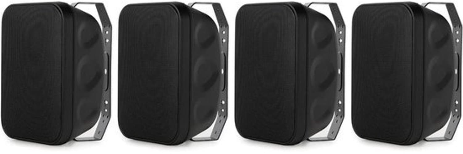 Outdoor Luidsprekers Set - Tuinboxen Geluid - Muziek Buiten - IP56 Waterbestendig - 525 inch Woofer - Zwart