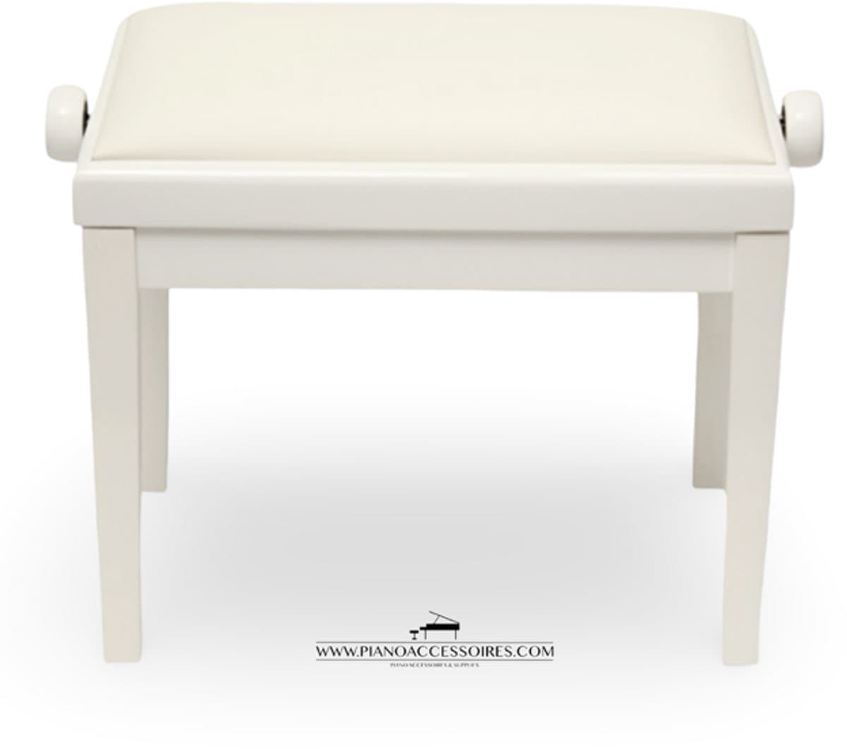 Pianobank GPPD Model 3 Wit HG, witte skai-zitting