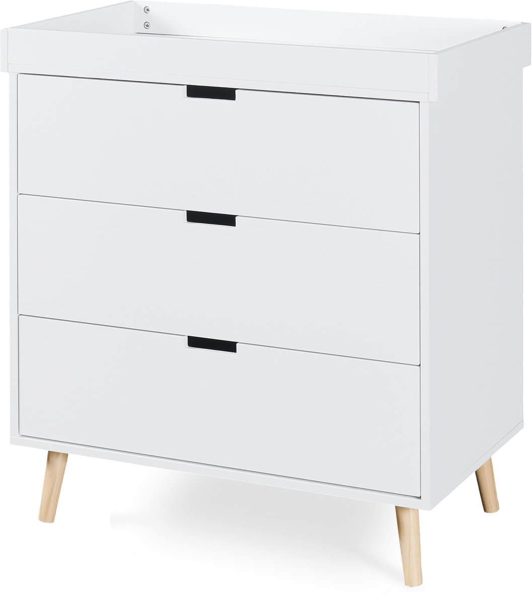 Luiercommode Sallinrar met verschoonblad 92x84x50 cm wit [en.casa]
