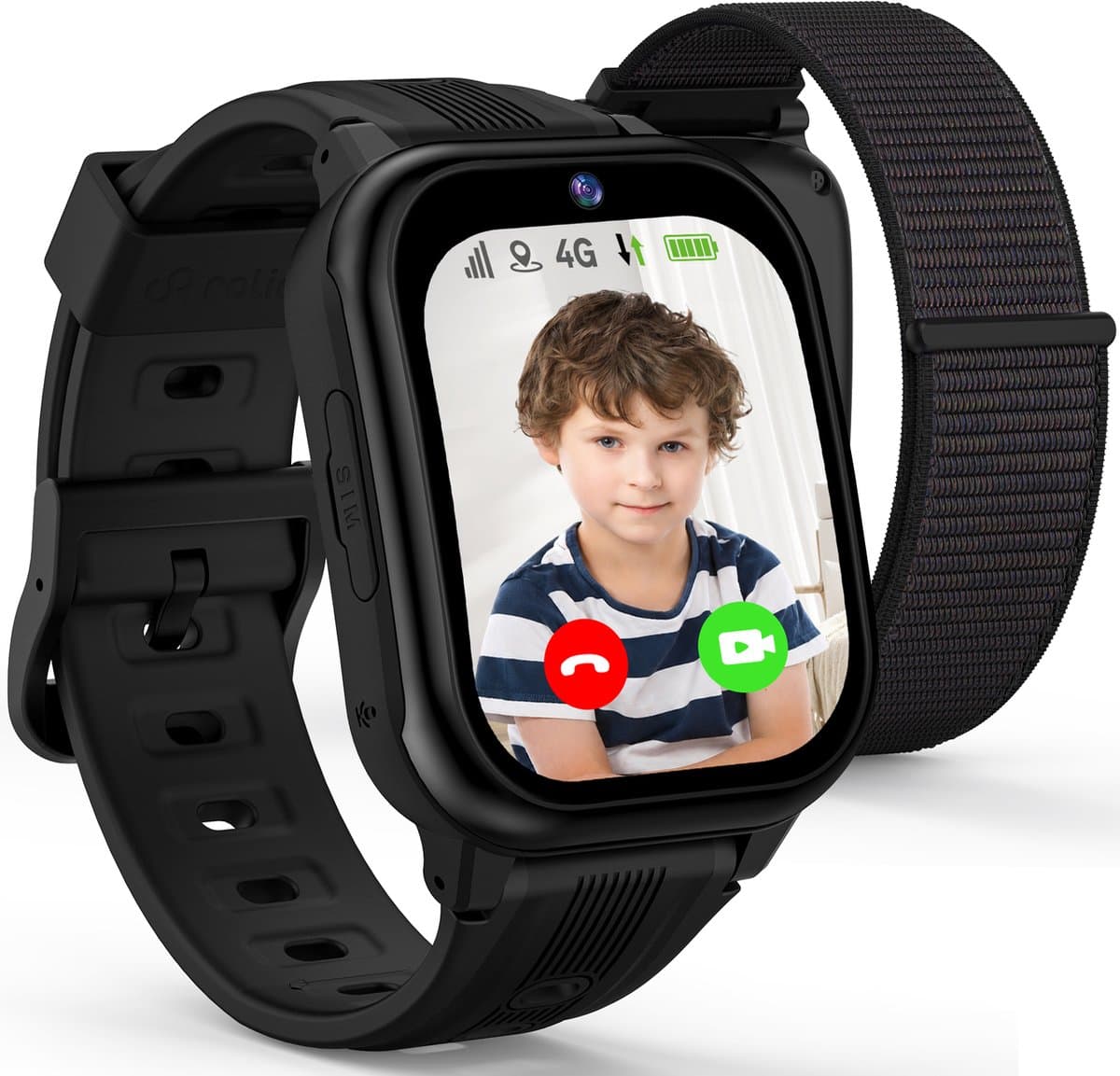 Ralio R5 Plus Smartwatch kinderen 4G met HD Camera - gps horloge kind met simkaart - 1.83 Inch HD Curved Display - GPS Tracker - Videobellen - SOS Noodoproep - Voor Jongens en Meisjes - Roze/Zwart/Blauw