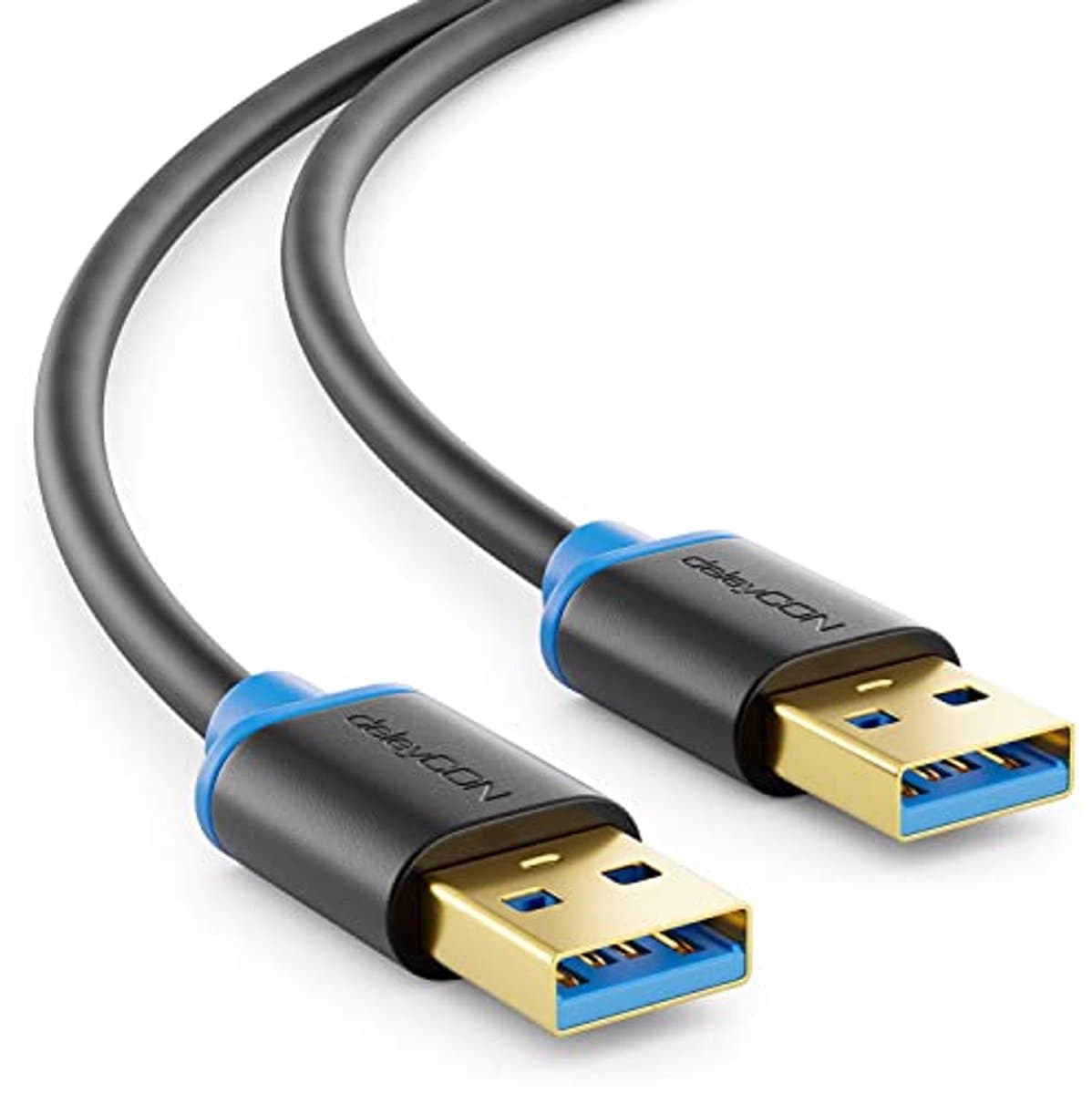 USB 3.0 Kabel 3,0m - Snelle Gegevensoverdracht tot 5 Gbit/s - Zwart/Blauw