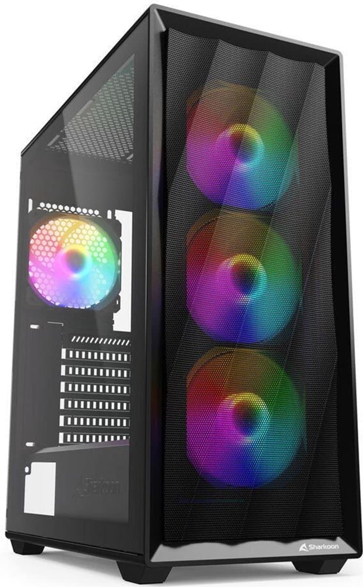 Sharkoon VK4 Rainbow schwarz Tempered Glass (4044951044108)