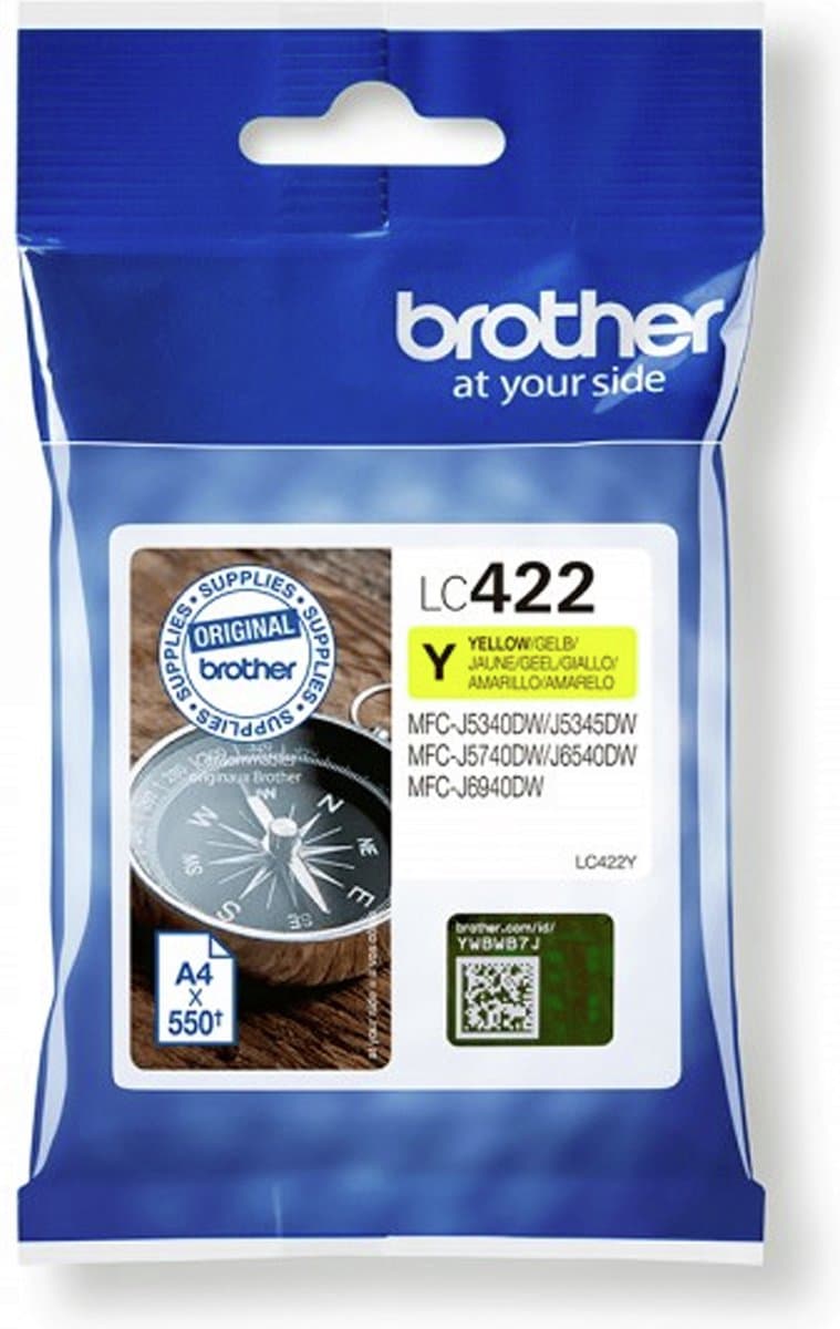 Brother LC-422Y inktcartridge 1 stuk origineel geel