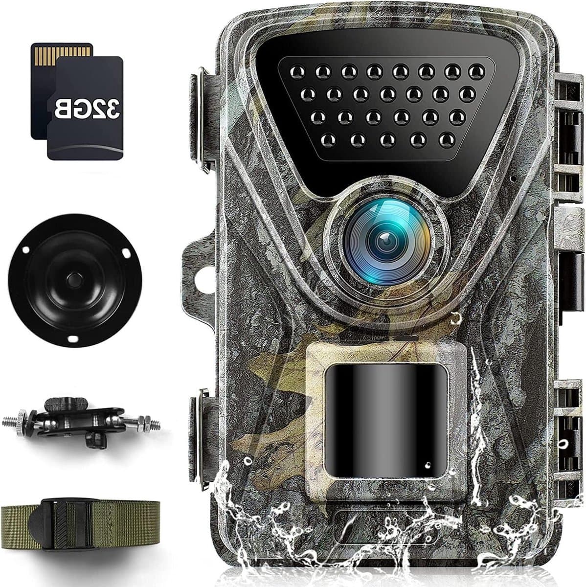 Motion Sensor Night Vision Game Camera - Test Winner - 48 MP 4K - Thermal Imaging Camera - Hunting - 0.2 S - 850 nm - Low Glow Infrared Night Vision Camera - Outdoor Wildlife Camera