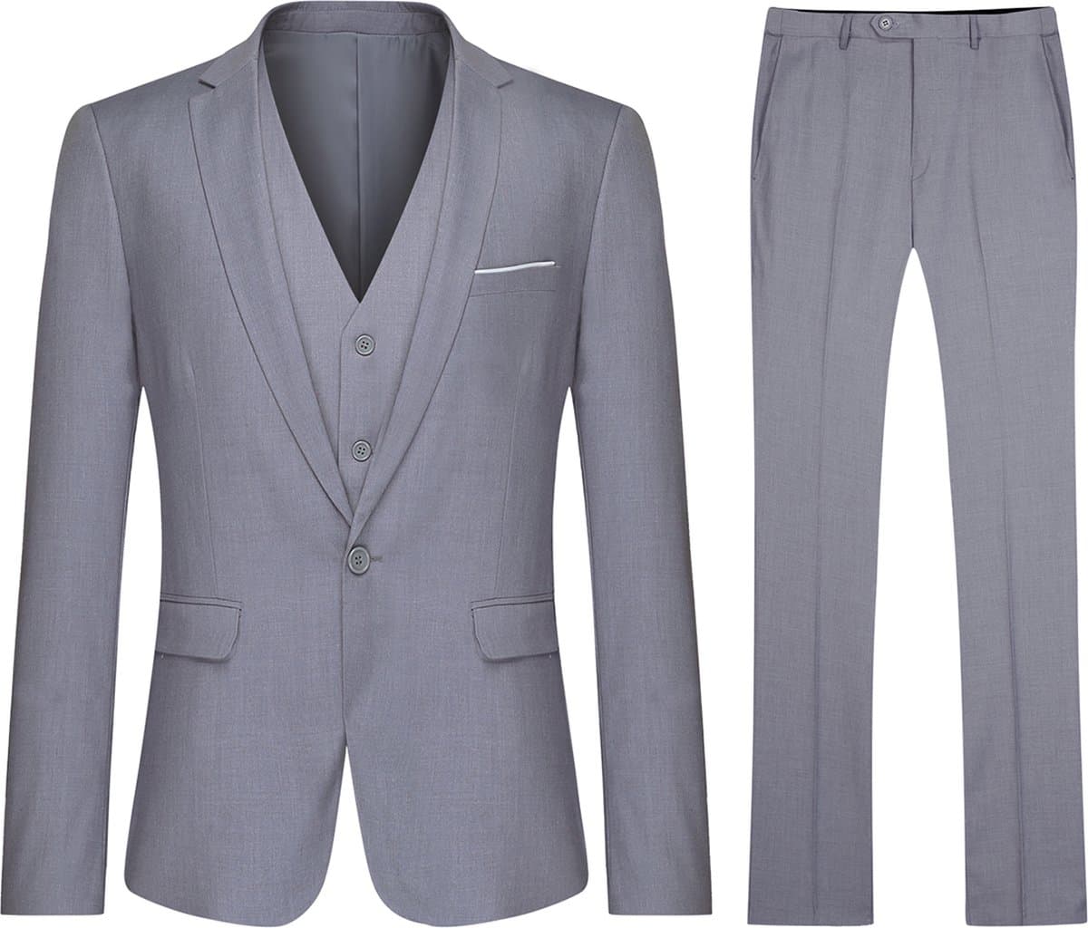 Allthemen Heren 3-Piece Suit - Heren casual pak voor zaken - 3XL
