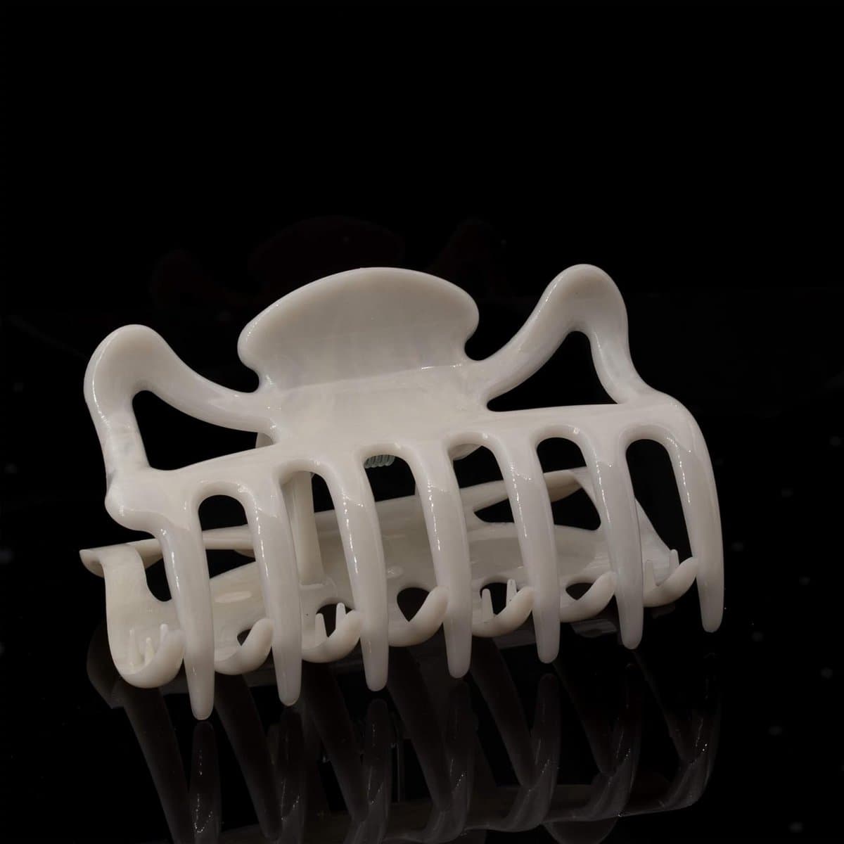Grote Witte Haarklem 9 cm - Stevige Krokodillenklem voor Dames